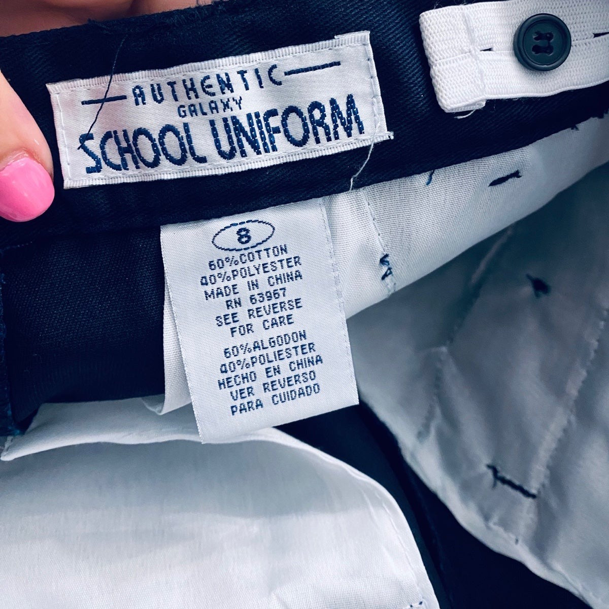 Size 8 New navy uniform chino Shorts