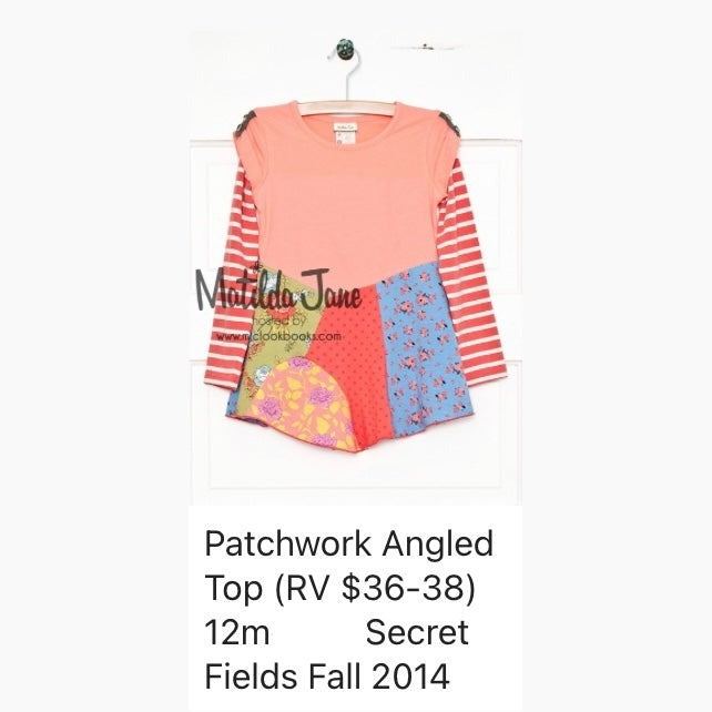 12 months Matilda Jane patchwork angled top