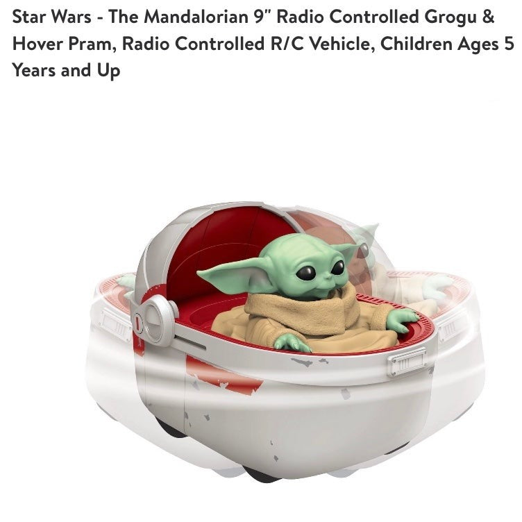 New Star Wars The Mandalorian Grogu remote control pram