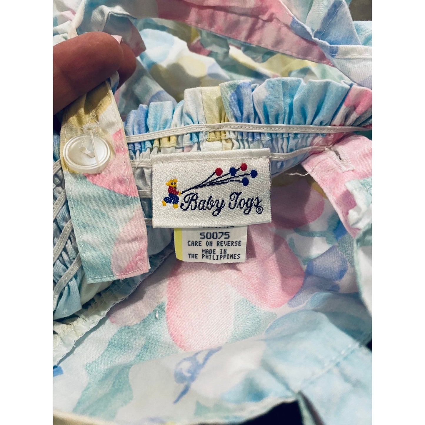 3-6 months vintage pastel floral bubble
