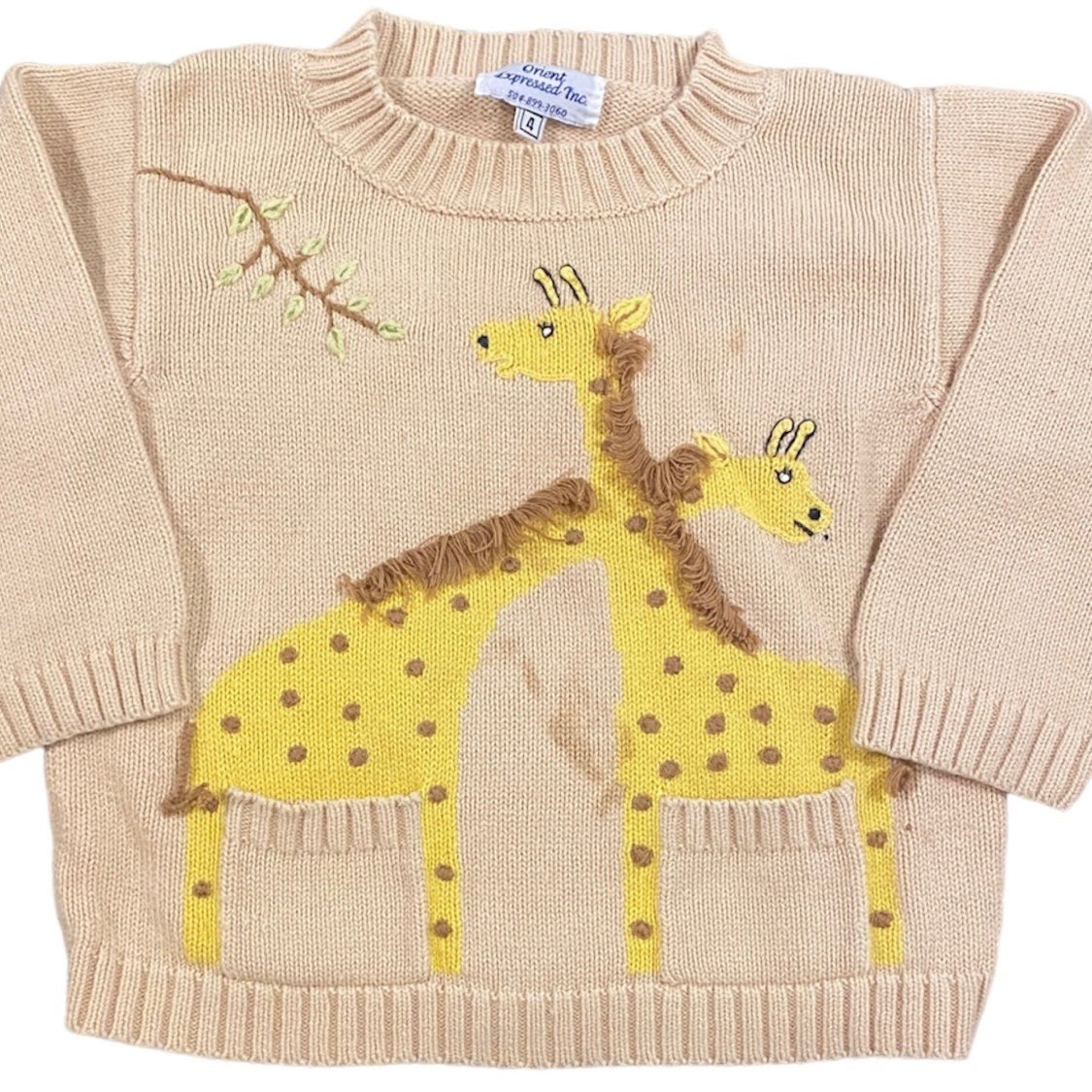 Size 4 vintage giraffe sweater