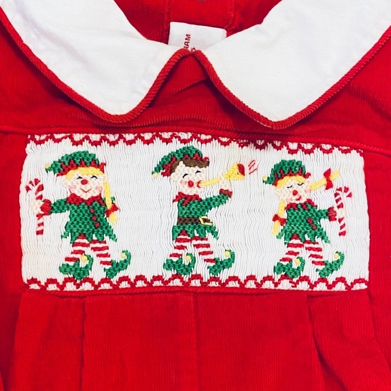 9 months smocked Christmas jonjon
