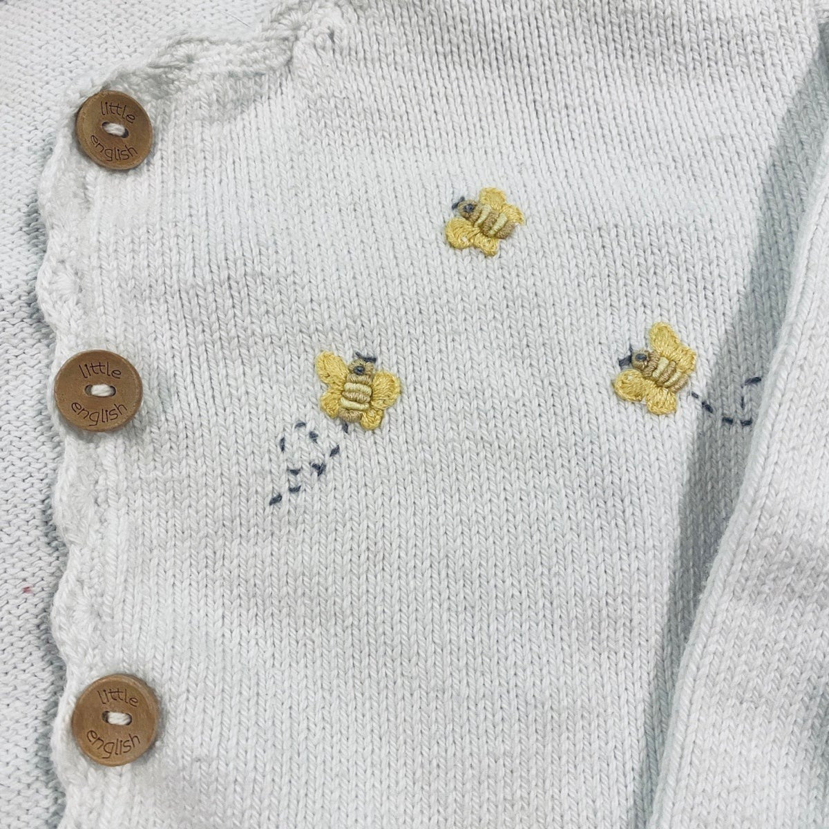 Little English bumblebee cardigan size 7