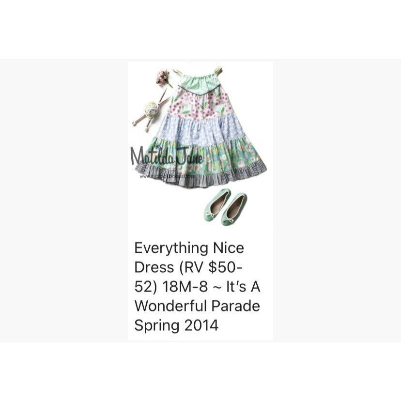 Size 4 Matilda Jane ruffle dress with cats