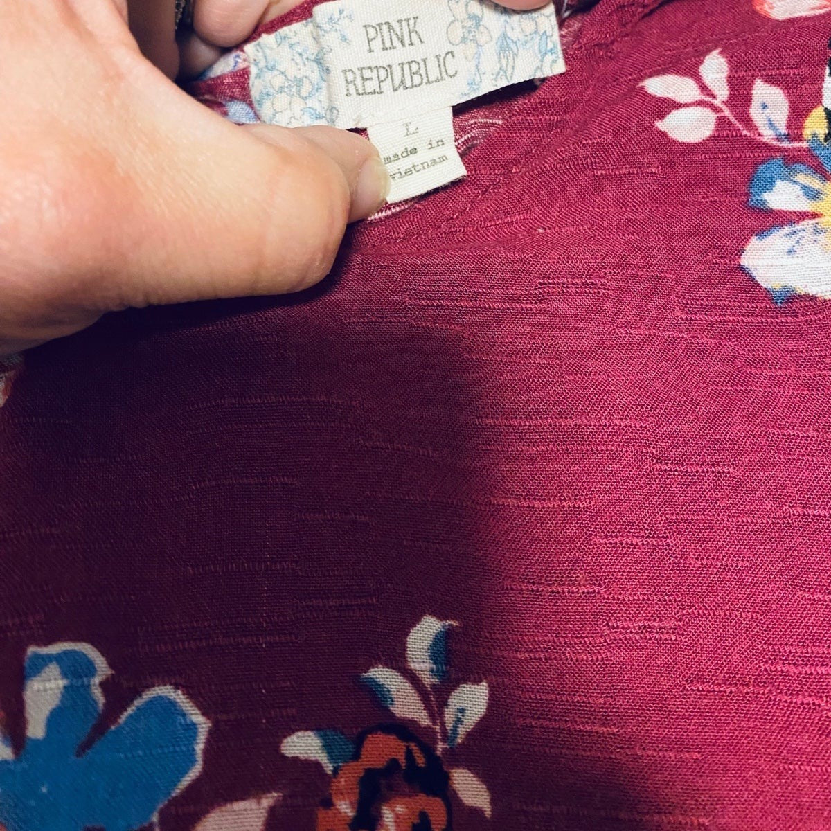 Large Pink Republic floral top
