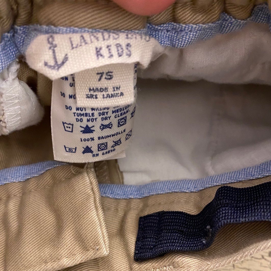 Lands’ End 7 short khaki shorts school