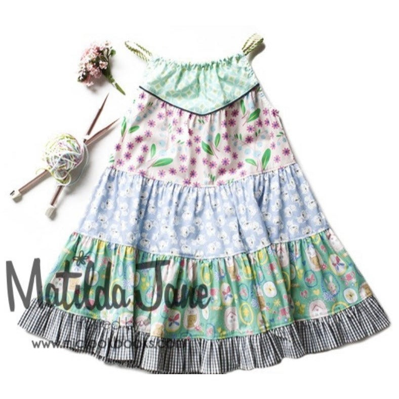 Size 4 Matilda Jane ruffle dress with cats