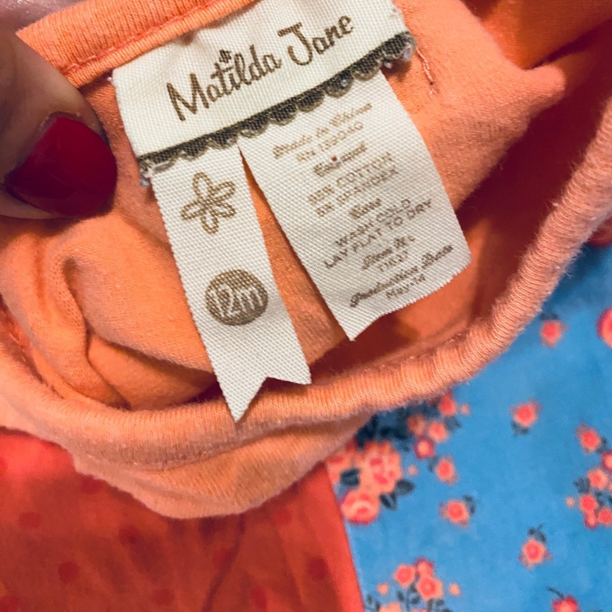 12 months Matilda Jane patchwork angled top