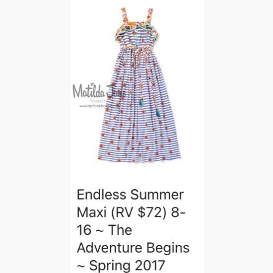 New Matilda Jane endless summer maxi dress size 12