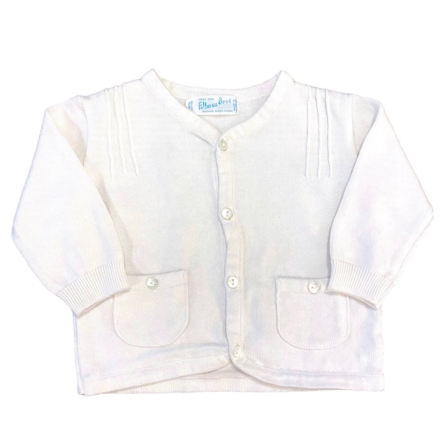 9 months Feltman brothers white cardigan