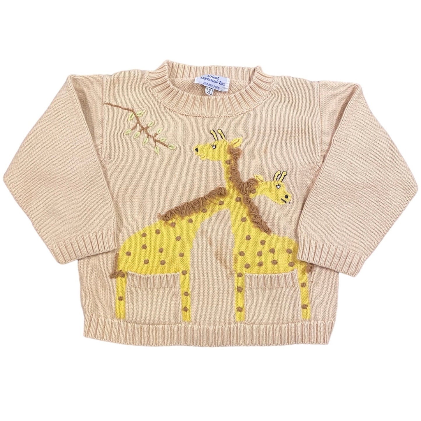 Size 4 vintage giraffe sweater