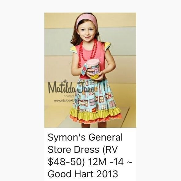 18 months matilda jane symon’s general store dress