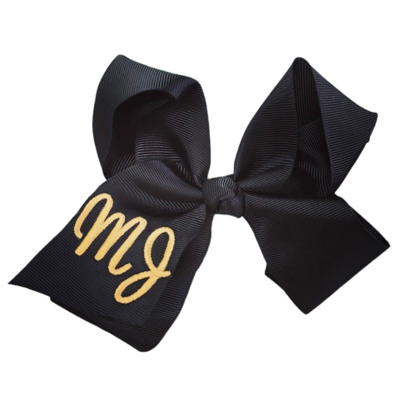 Large Bow with 3 Initial Monogram