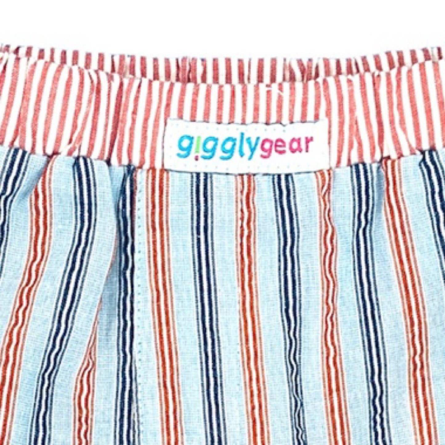 Baby boys striped elastic waist shorts