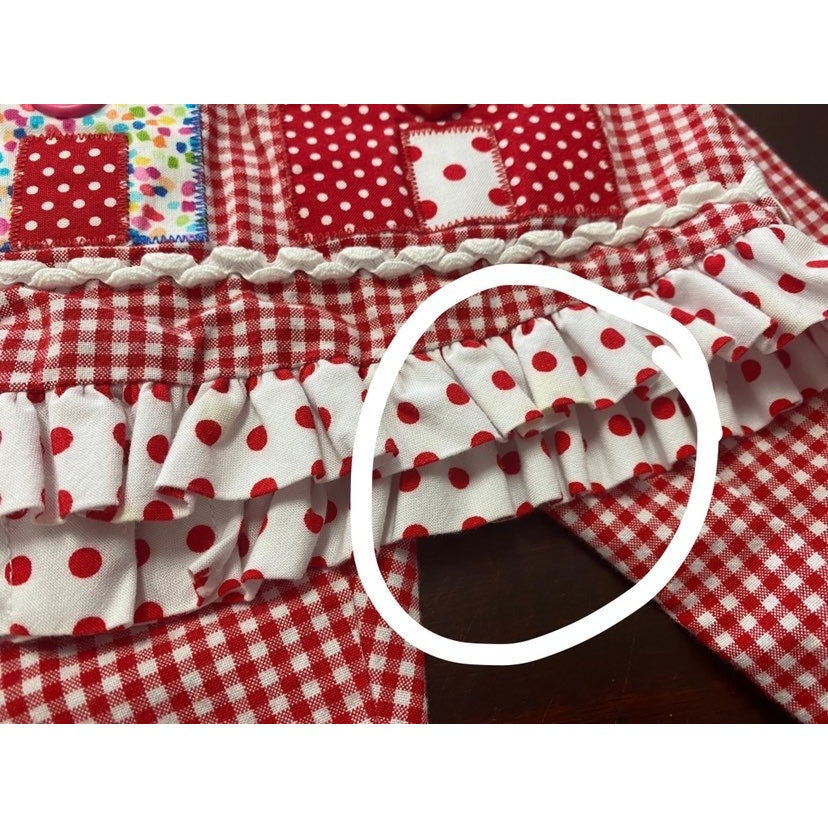 18 months red gingham birdhouses outfit