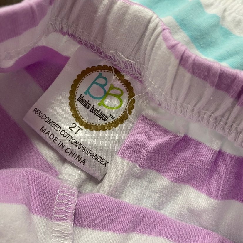 2t striped ruffle shorts bundle