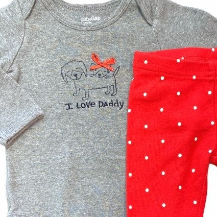 3-6 months I Love Daddy outfit GAP