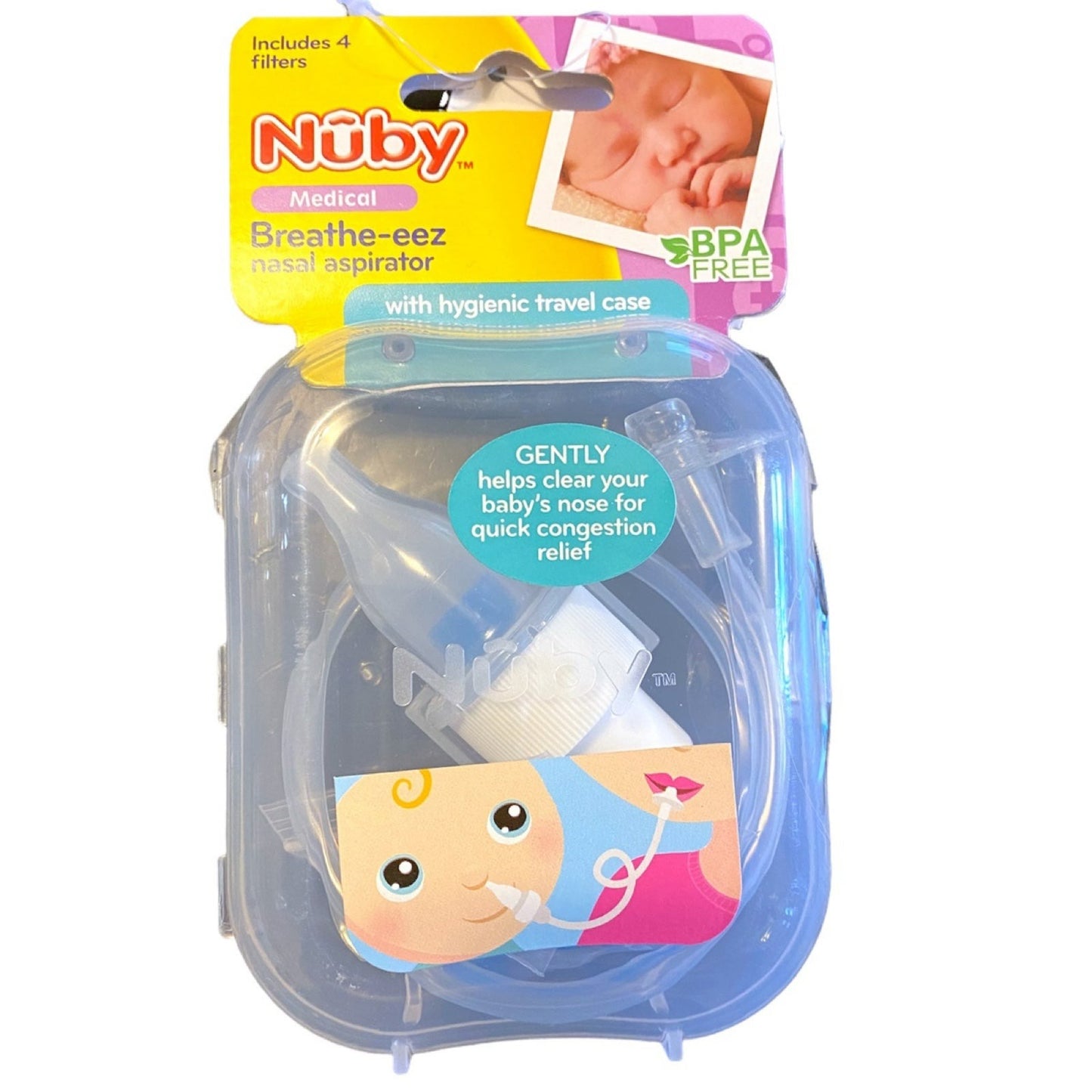 New Nuby, Breathe-eez Infant Nasal Aspirator with Travel Case , 5"