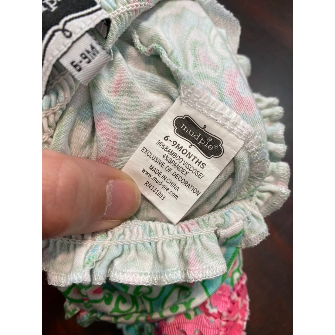 6-9 months smocked ladybug bubble
