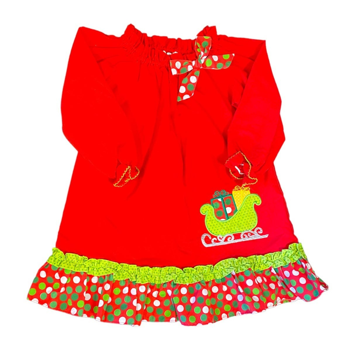 4T Christmas ruffle dress