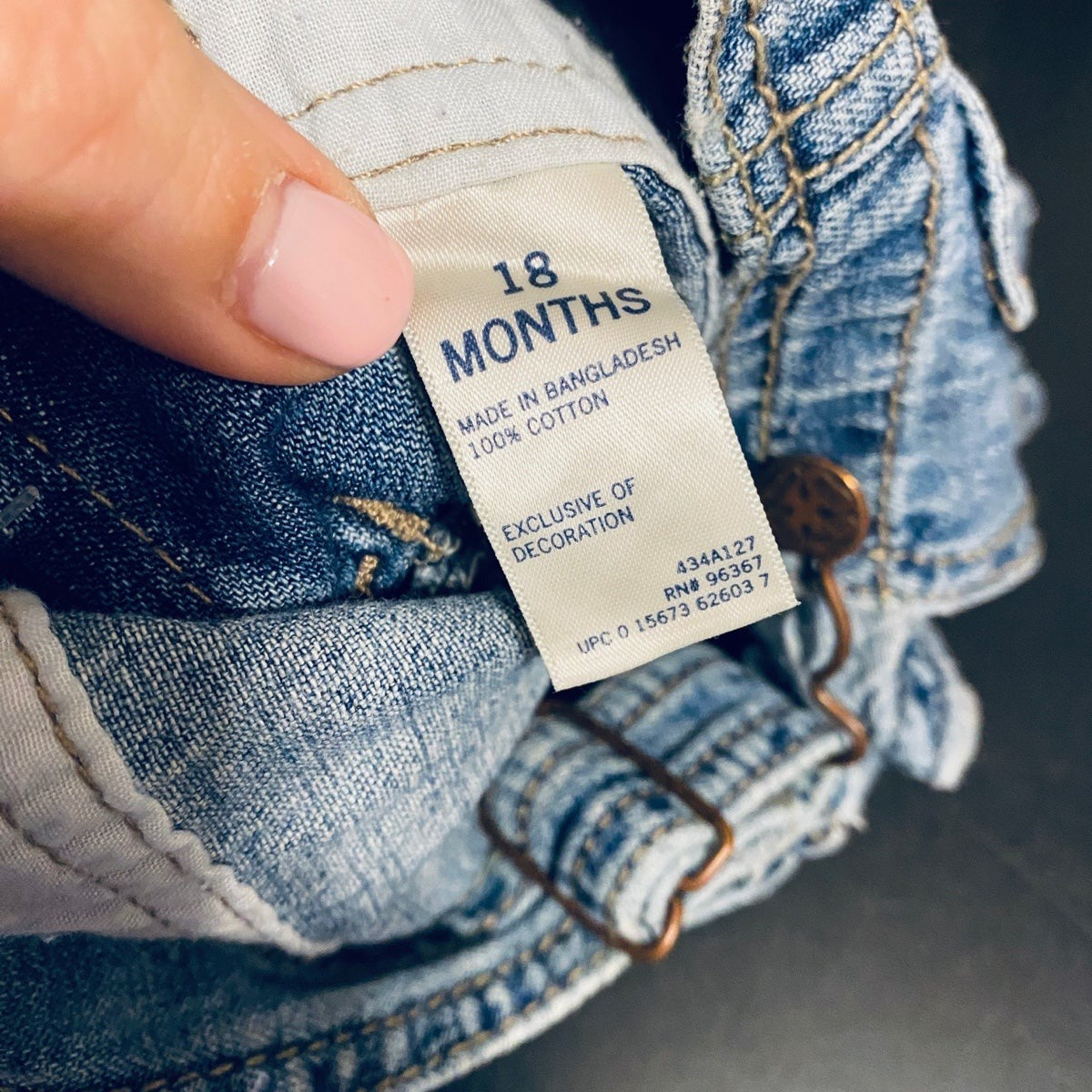 18 months OshKosh Overall denim ruffle dress