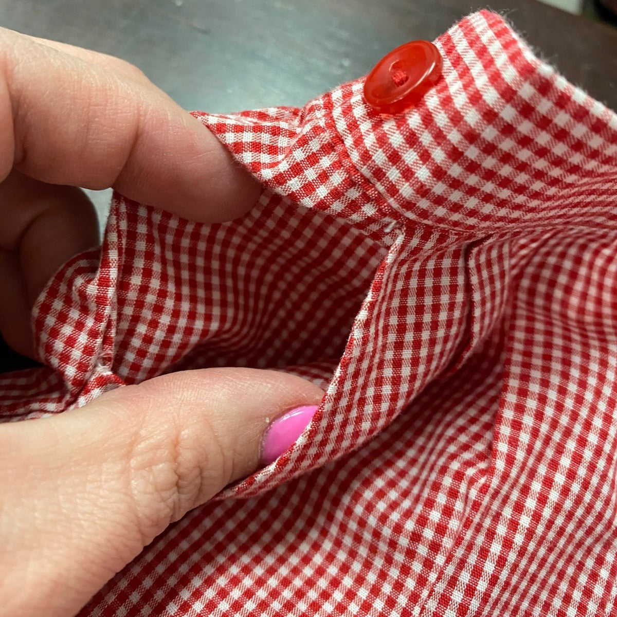 3-9 months red gingham Christmas pants New