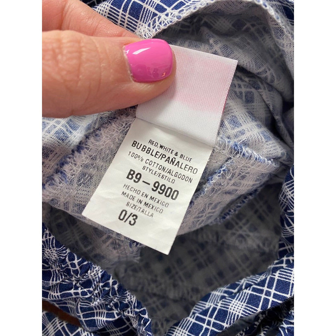 0-3 months RicRac & Ruffles bubble