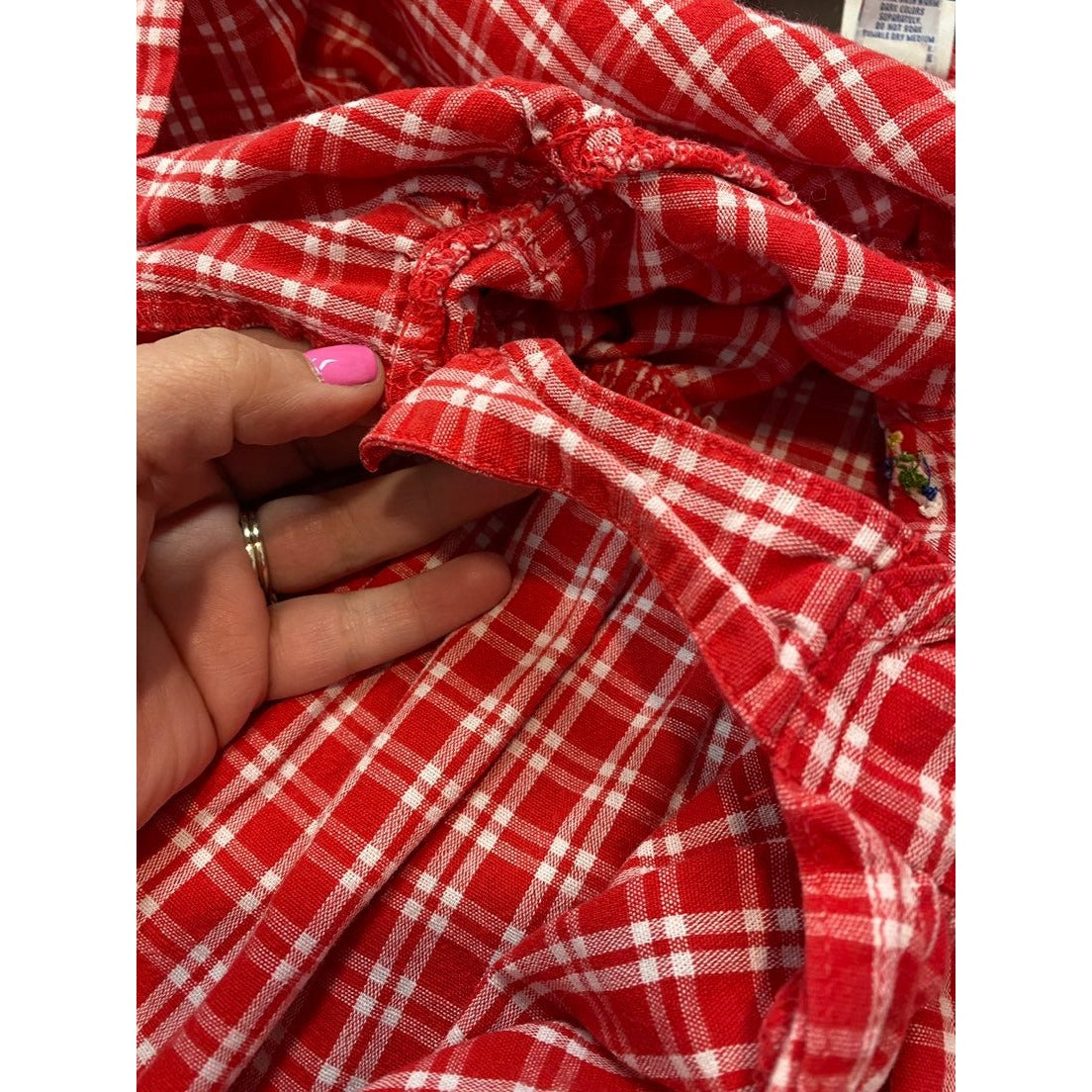 4T vintage Osh Kosh red gingham Dress USA