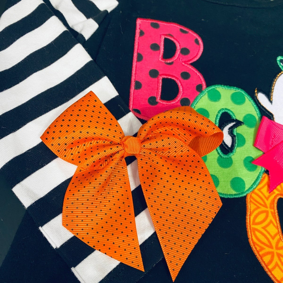 New 24 months Halloween ruffle outfit & bow