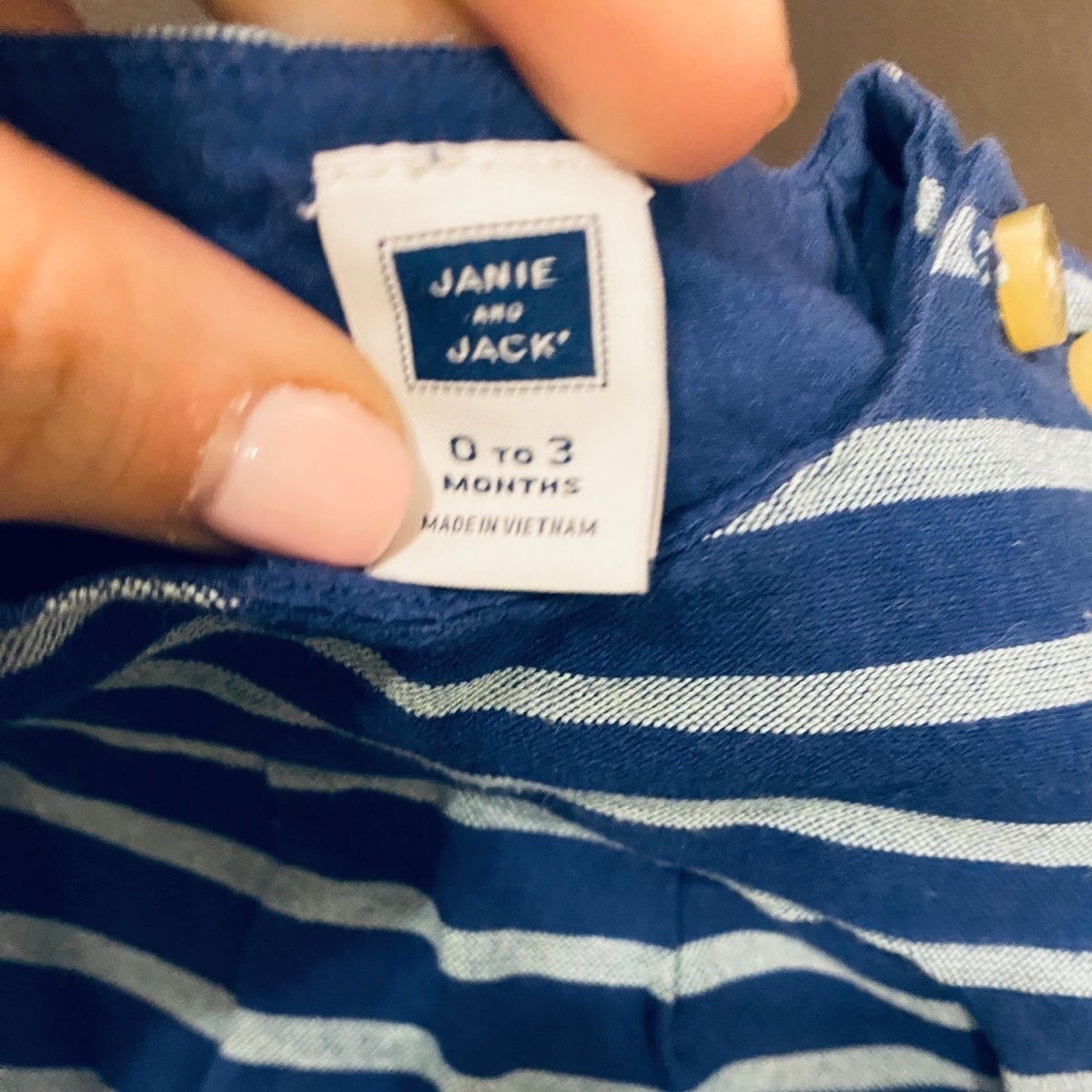 0-3 months Janie and Jack striped bubble romper