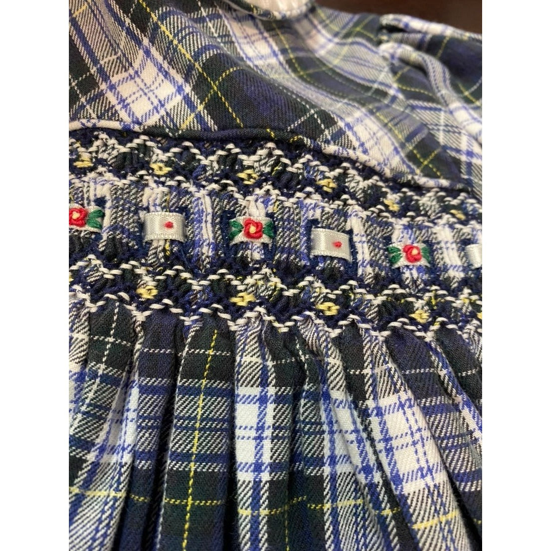 24 months vintage smocked plaid Dress