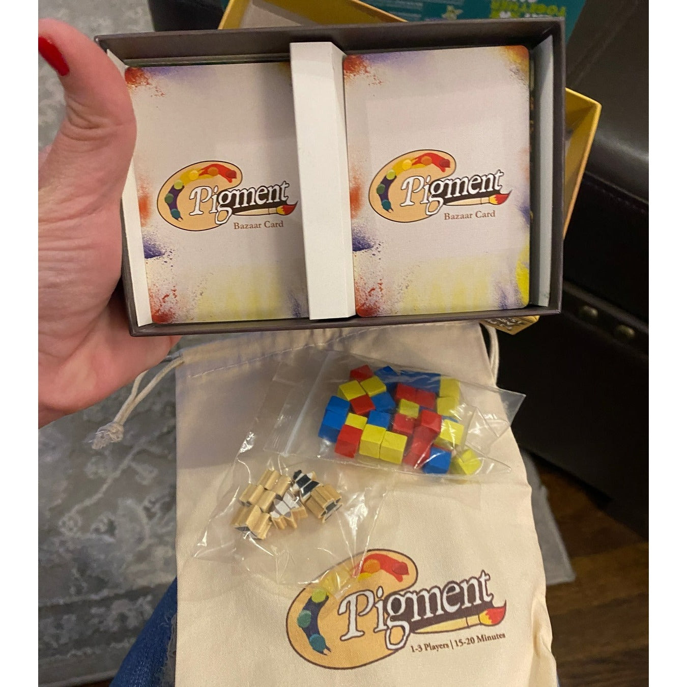 Pigment board card game