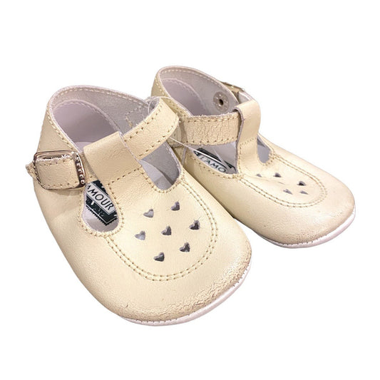 Size 2 baby Lamour leather T-strap Mary Jane Shoes