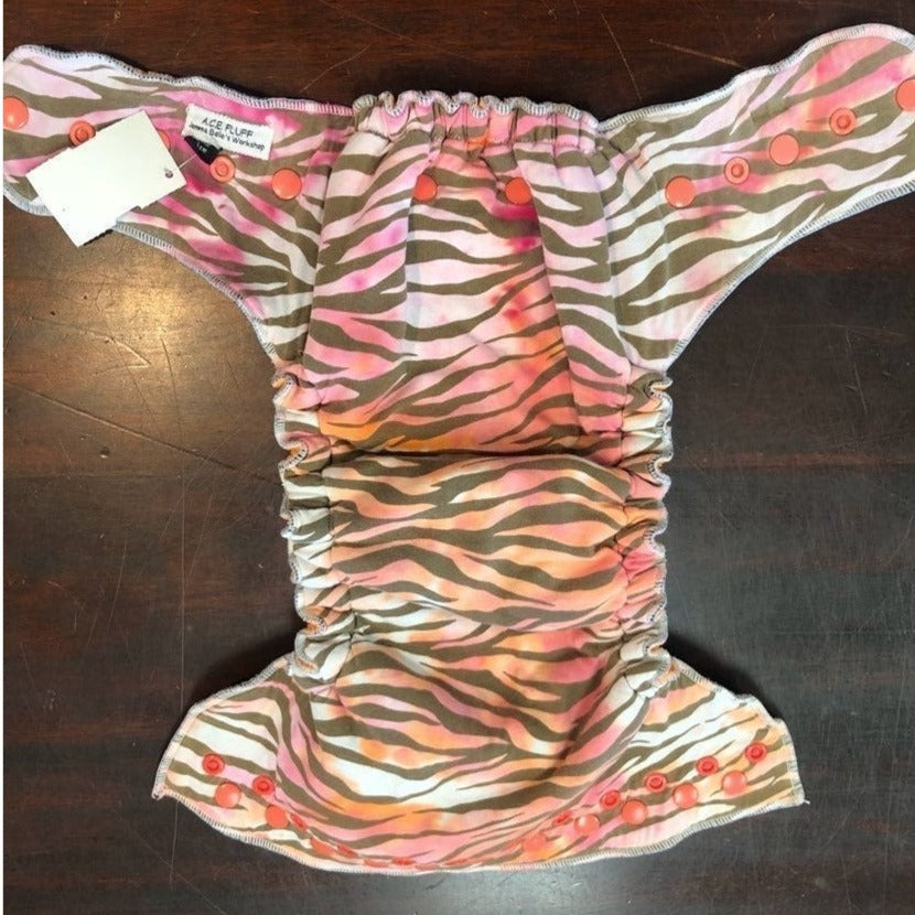 Tie dye tiger cloth diaper & insert