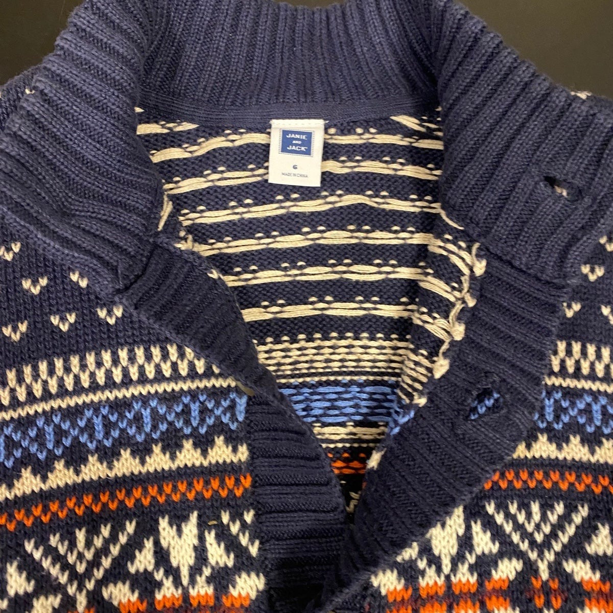 Size 6 Janie and Jack boys cardigan