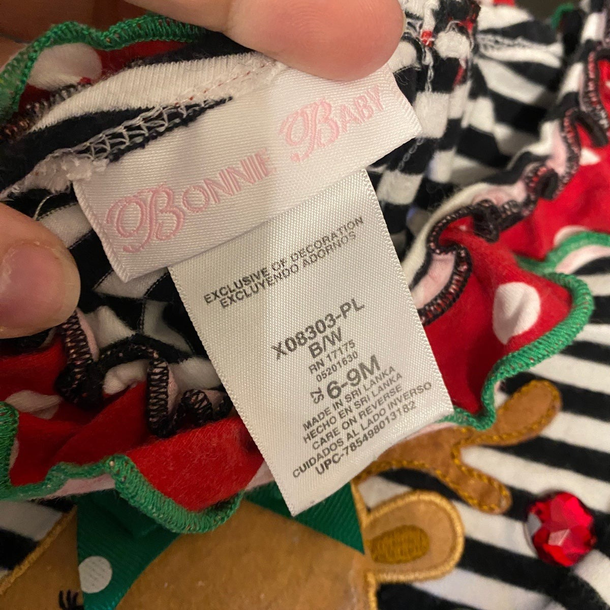 6-9 months ruffle Christmas dress