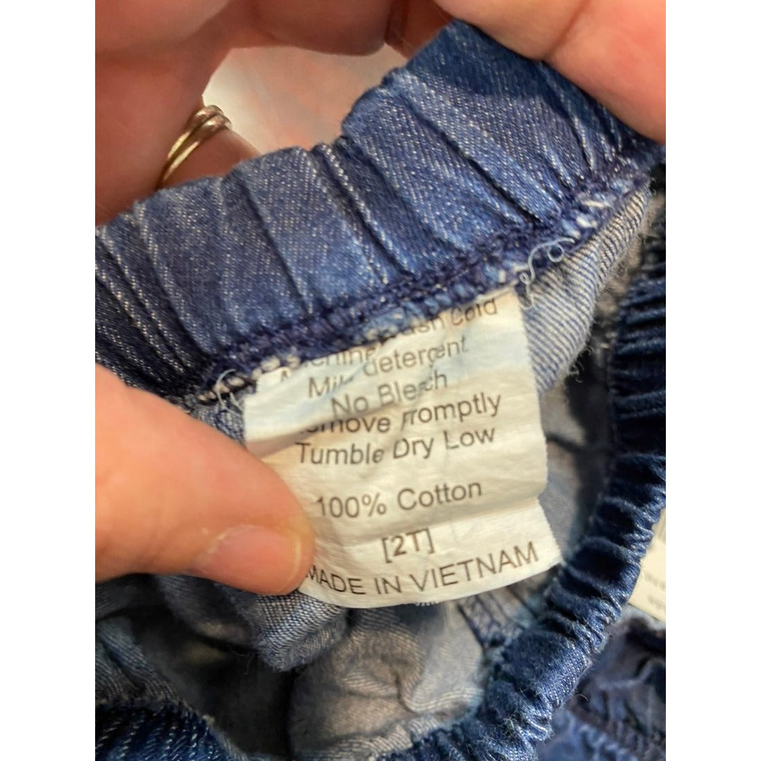 2T denim ruffle pants