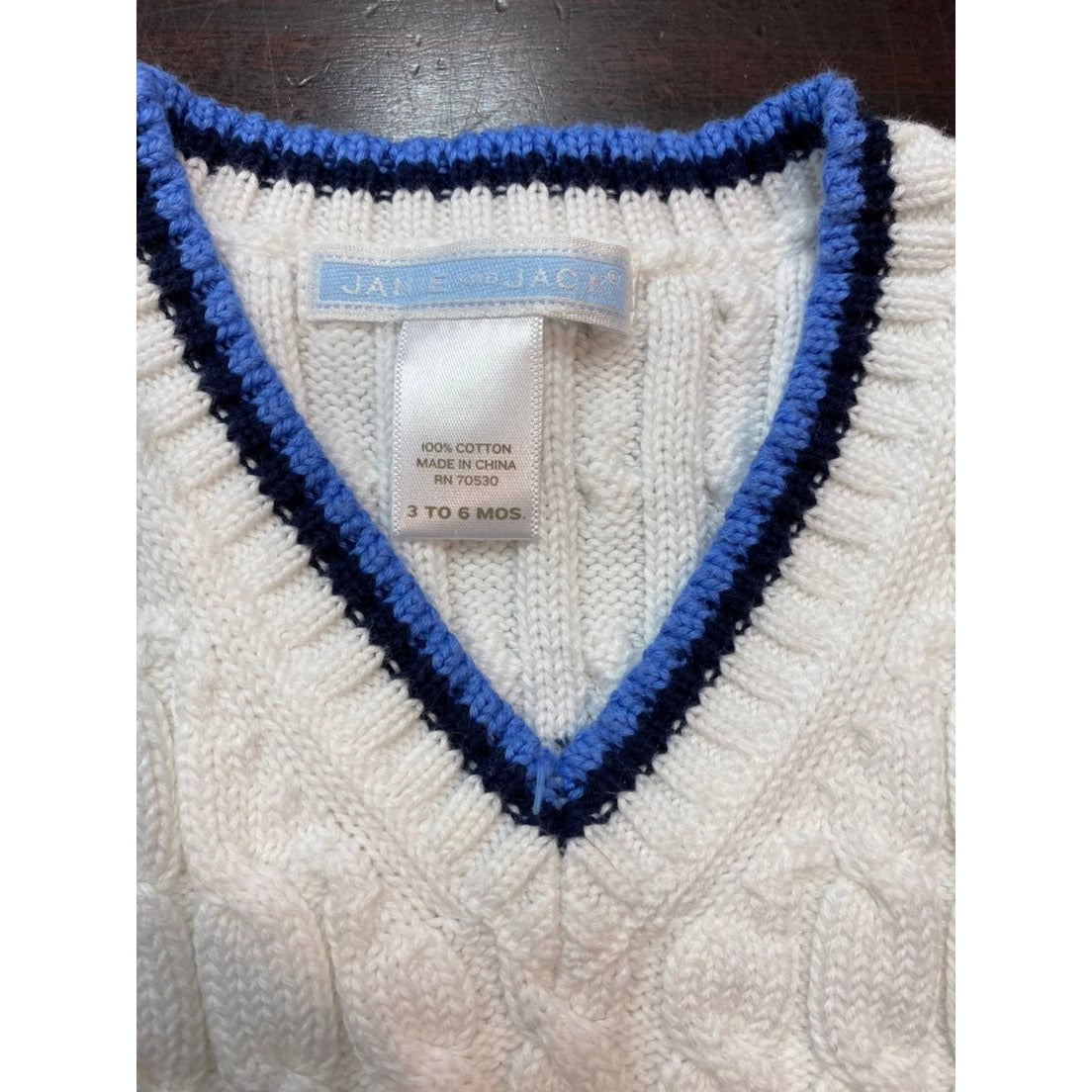 Janie and Jack Sweater Vest 3-6 months