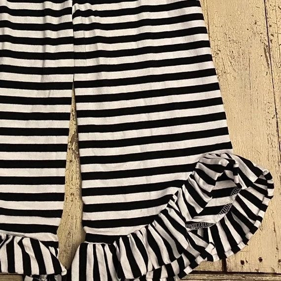 Size 6 striped ruffle romper