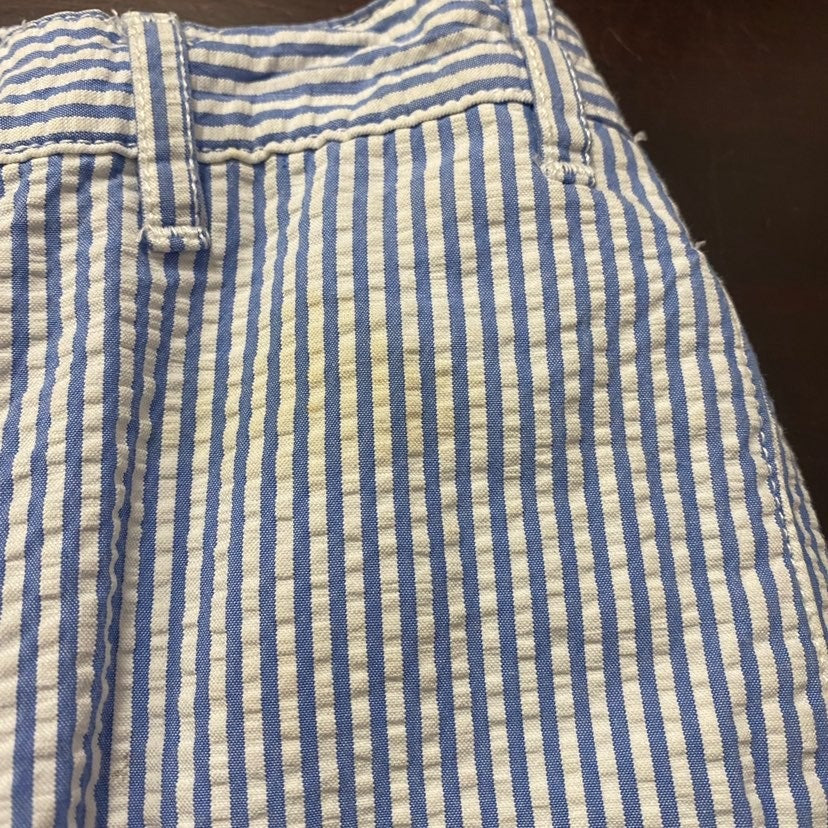 Boys size 4 blue seersucker Lands' End shorts