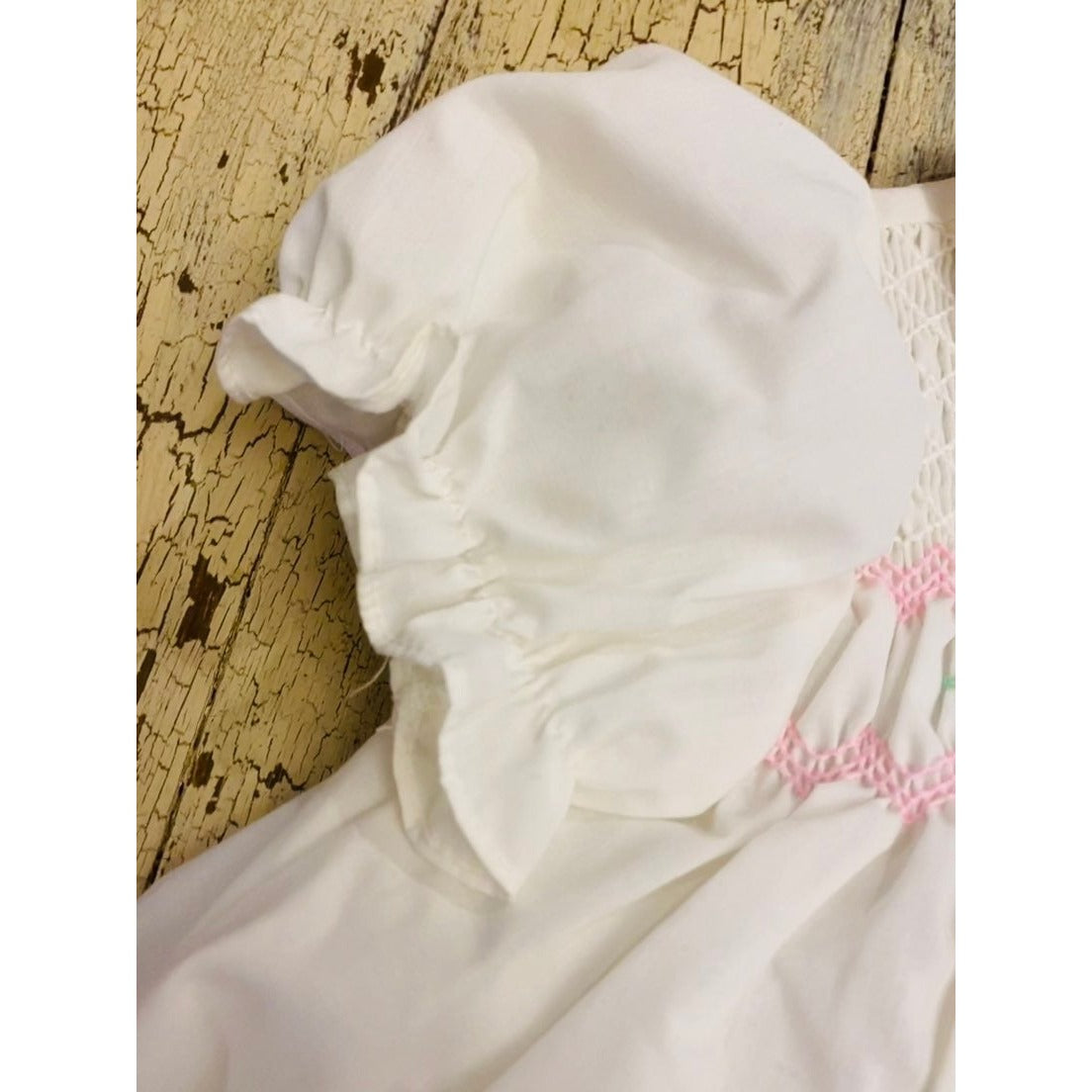 12 months vintage smocked dress