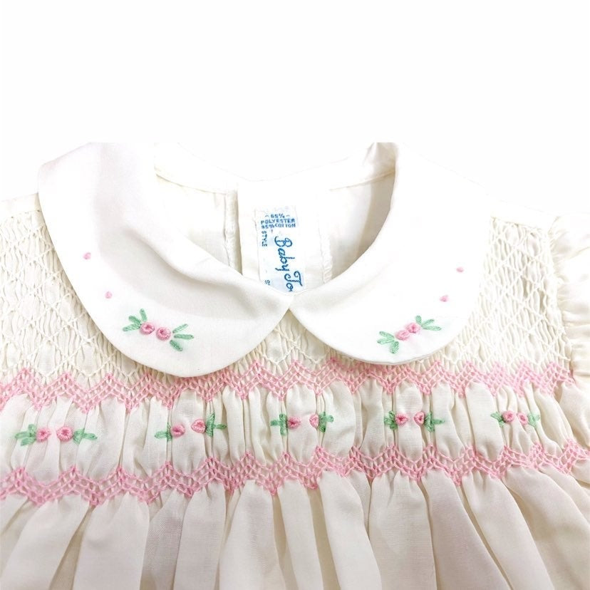 12 months vintage smocked dress