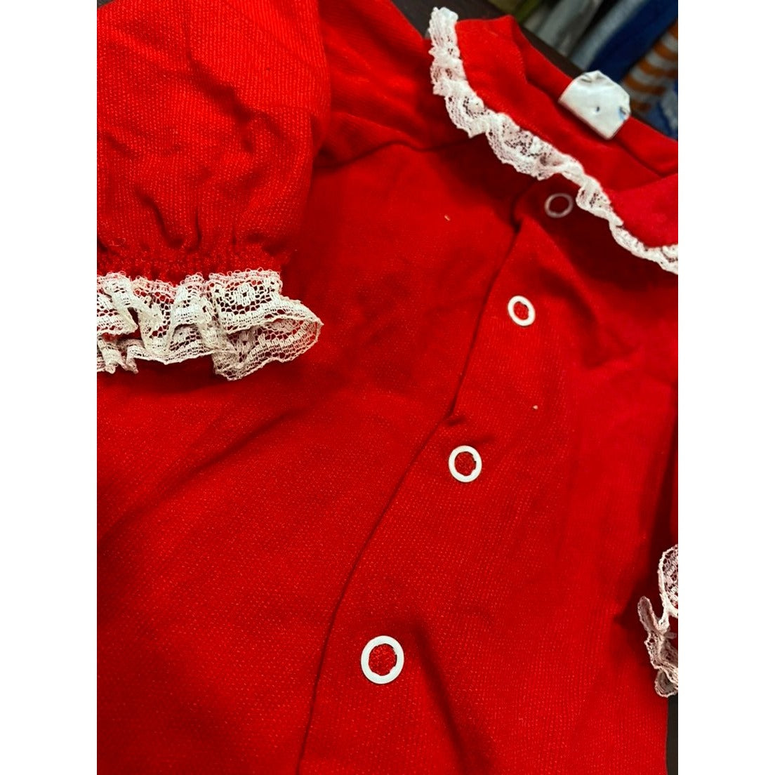 Vintage Valentine's Day or Christmas romper