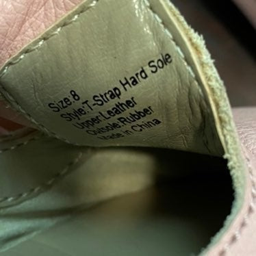 Size 8 t-strap hard sole mon petit shoes