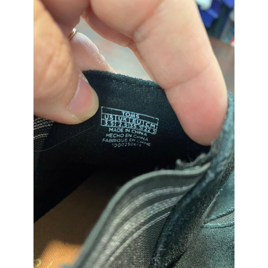 Size 3.5 Toms black booties