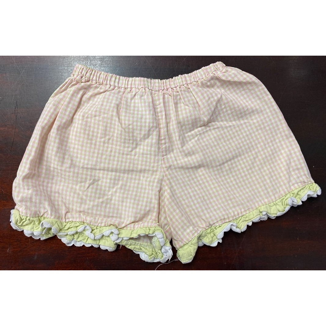 4T girls Plaid ruffle Shorts