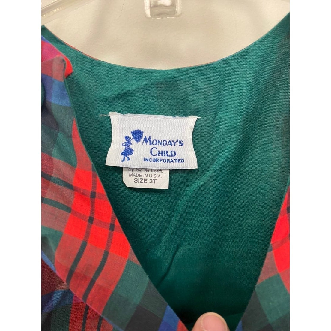 3t Monday's Child plaid Dress