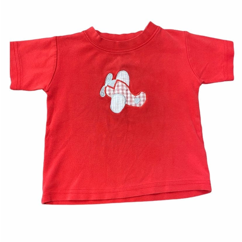 Size 2 Airplane appliqué tee