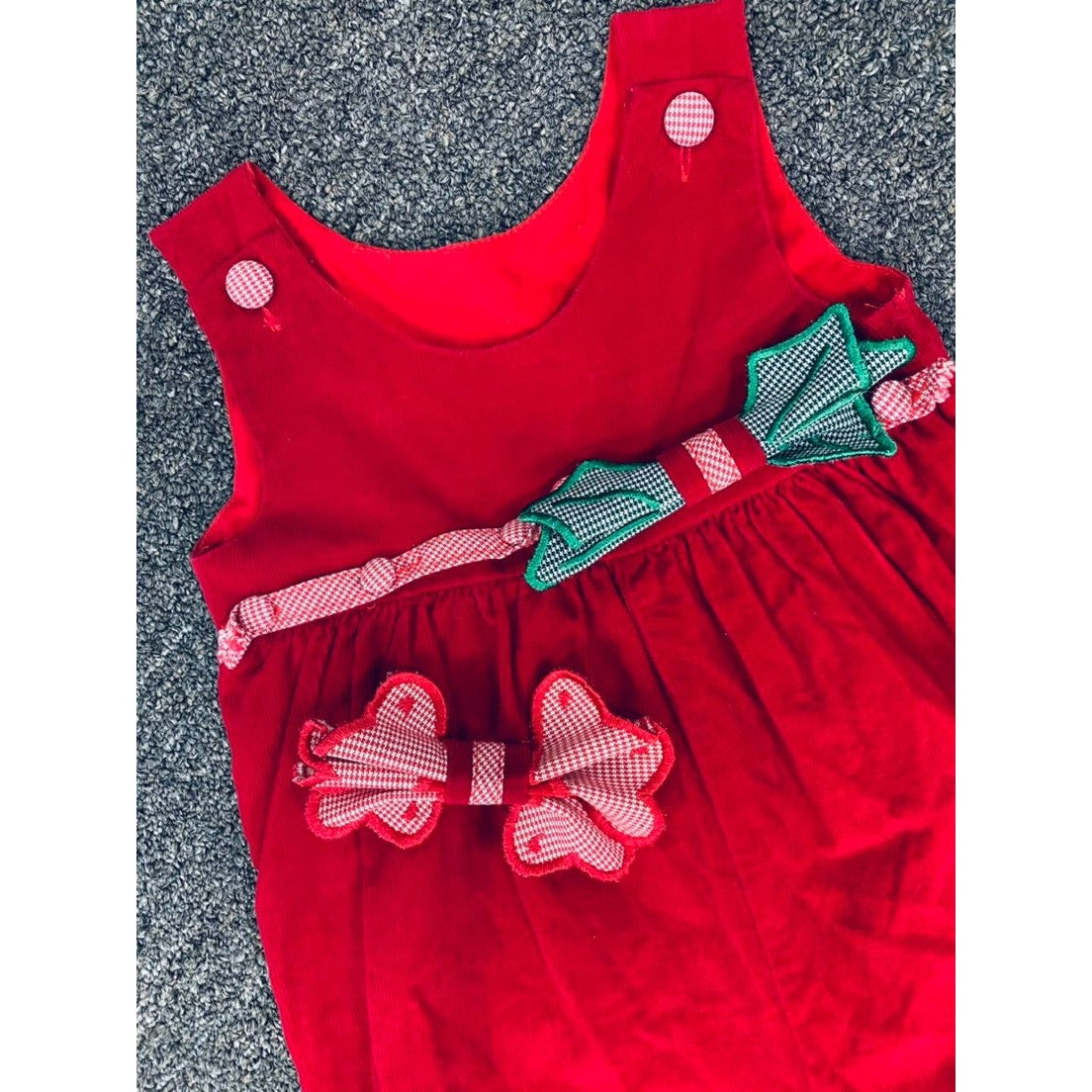 18 months vintage Christmas & Valentine's Day romper