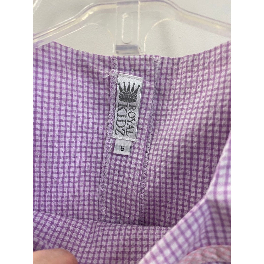 Size 6 purple gingham dress
